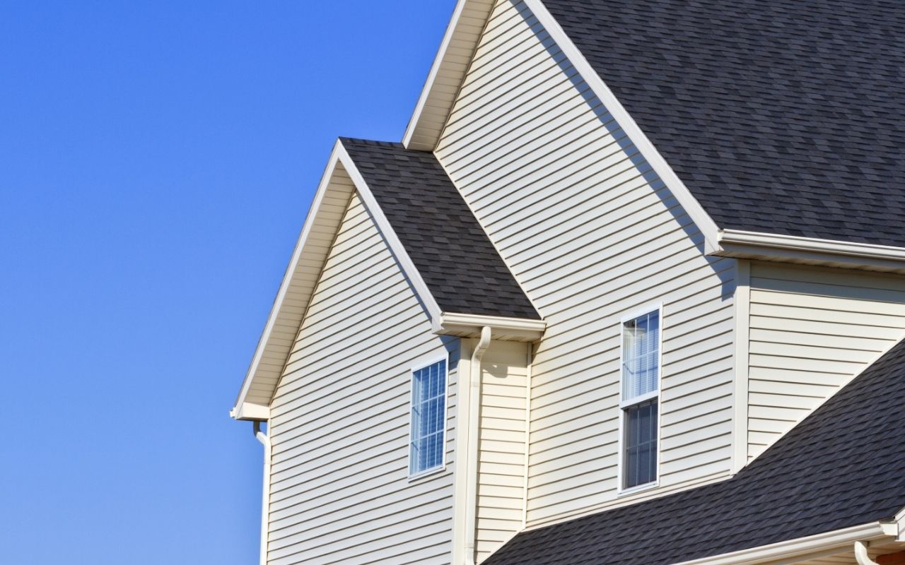 Craftsman-style home with earthy green vinyl siding