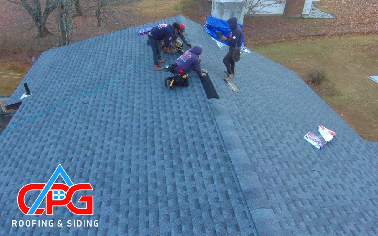 Roof with missing shingles found during routine inspection