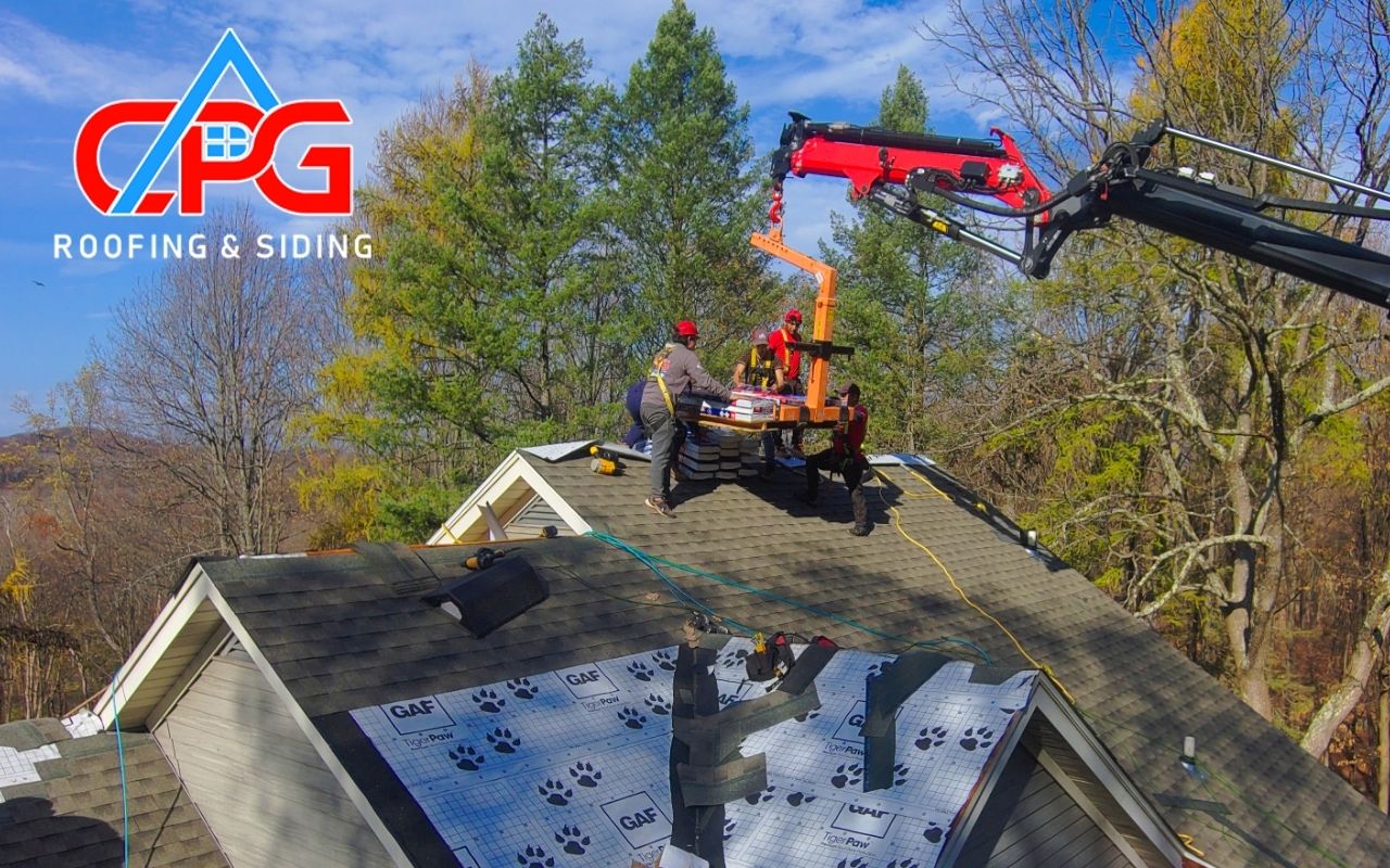 Roof inspector checking for damage after a strong storm
